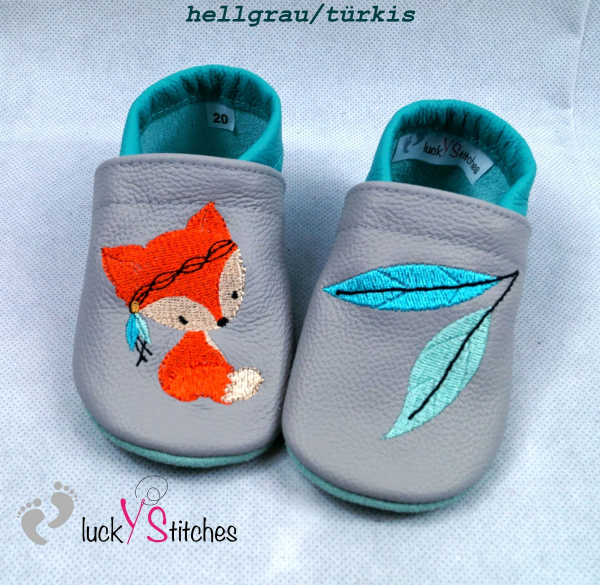 Lederpuschen Boho Fuchs 5